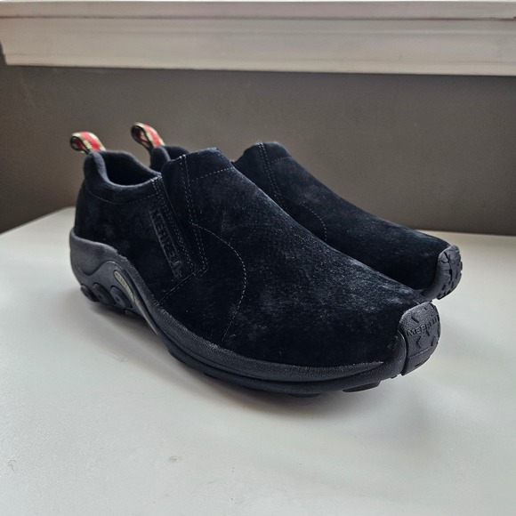 Merrell Other - Merrell Jungle Moc Black Suede Slip On Shoes Mens 10 Loafers